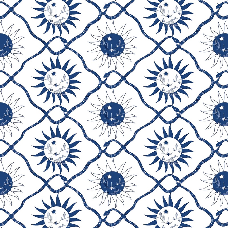 Elana Gabrielle Sol Baltic Blue Peel & Stick Removable Wallpaper - 20.5 in. W x 18 ft. L