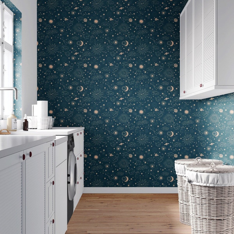 Galaxy Pattern Removable Wallpaper, Outer Space Wall Cling