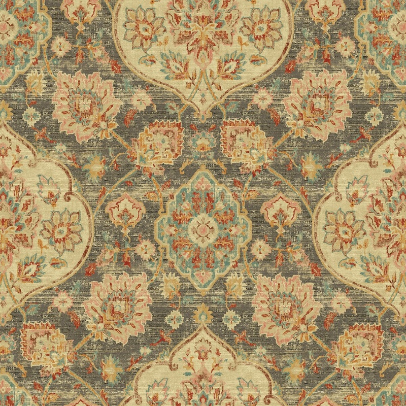 Surface Style Caspian Floral Smoke Peel and Stick Wallpaper - 20.5 in. W x 18 ft. L