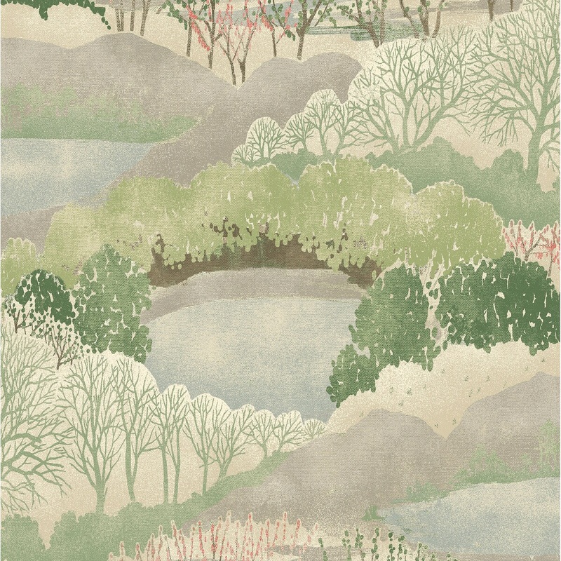 Surface Style Gathering Sky Forest Peel and Stick Wallpaper - 20.5 in. W x 18 ft. L