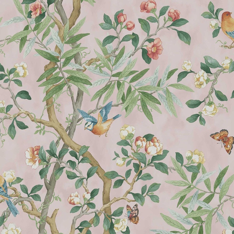 Surface Style Kimono Vine Rose Peel & Stick Wallpaper - 20.5 in. W x 18 ft. L