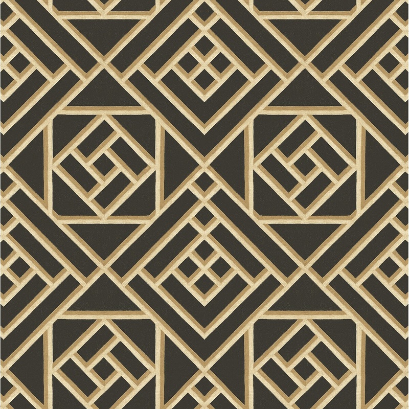 Surface Style Latticework Noir Peel and Stick Wallpaper - 20.5 in. W x 18 ft. L