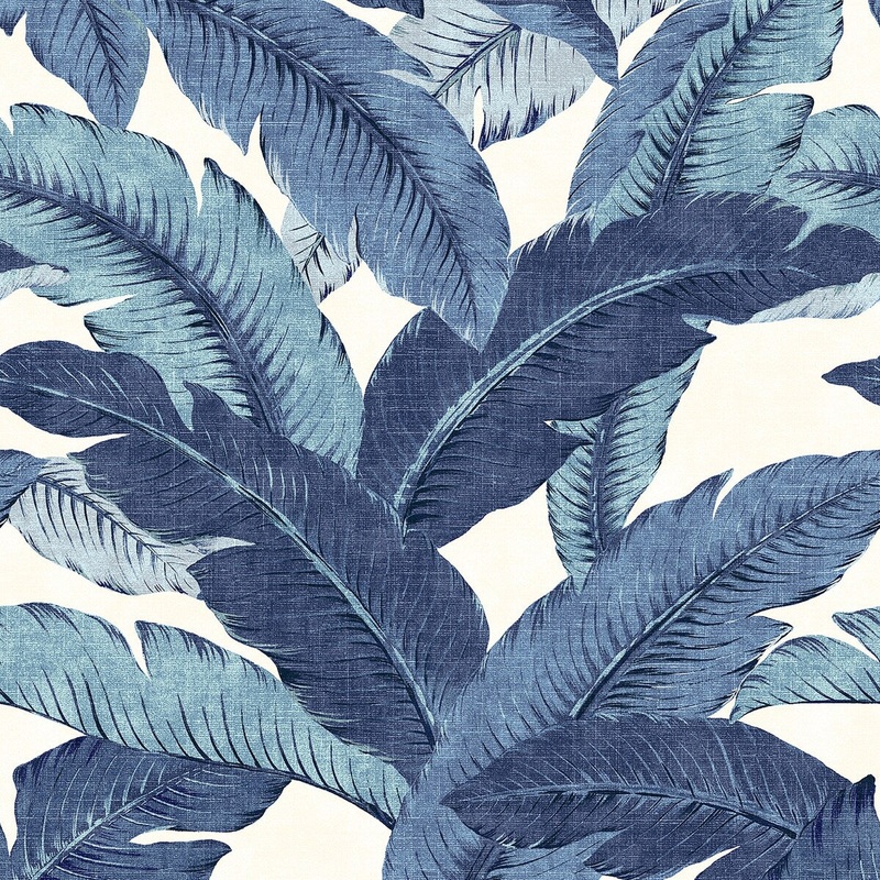 Tommy Bahama Swaying Palms Azure Peel & Stick Wallpaper - 20.5 in. W x 18 ft. L