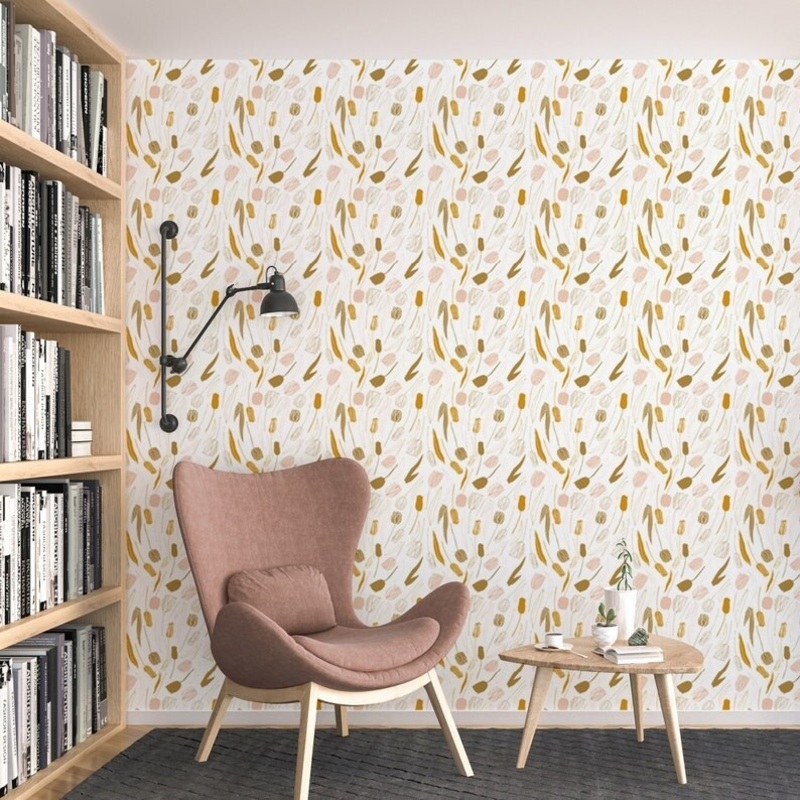 Tulip Pattern Removable Wallpaper