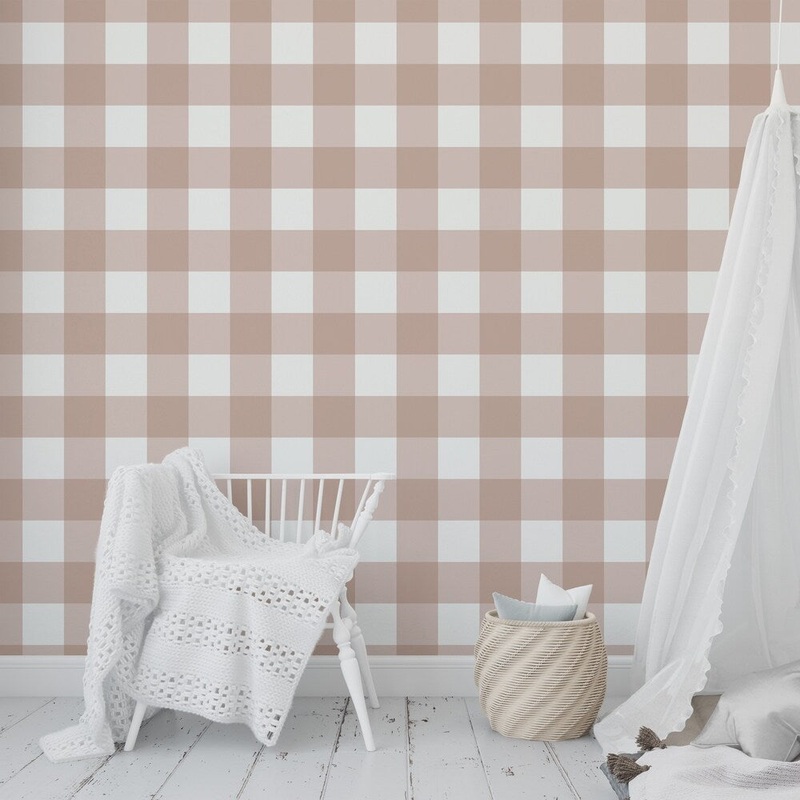 BONNIE PINK BUFFALO CHECK PINK Wallpaper By Kavka Designs