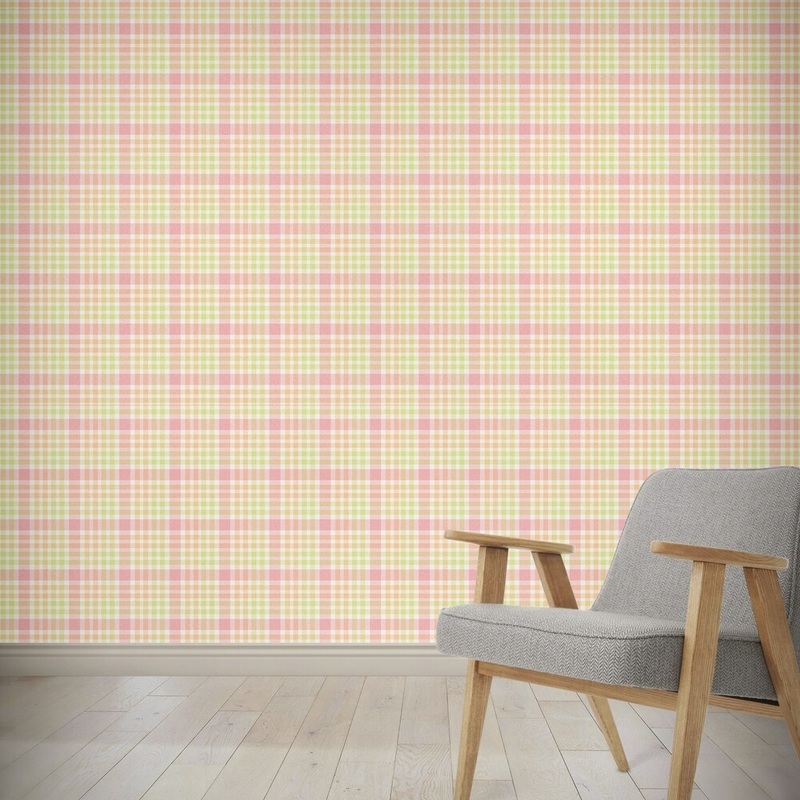 CHRISTMAS BABY STOCKING PLAID Wallpaper By Kavka Designs - 24X48
