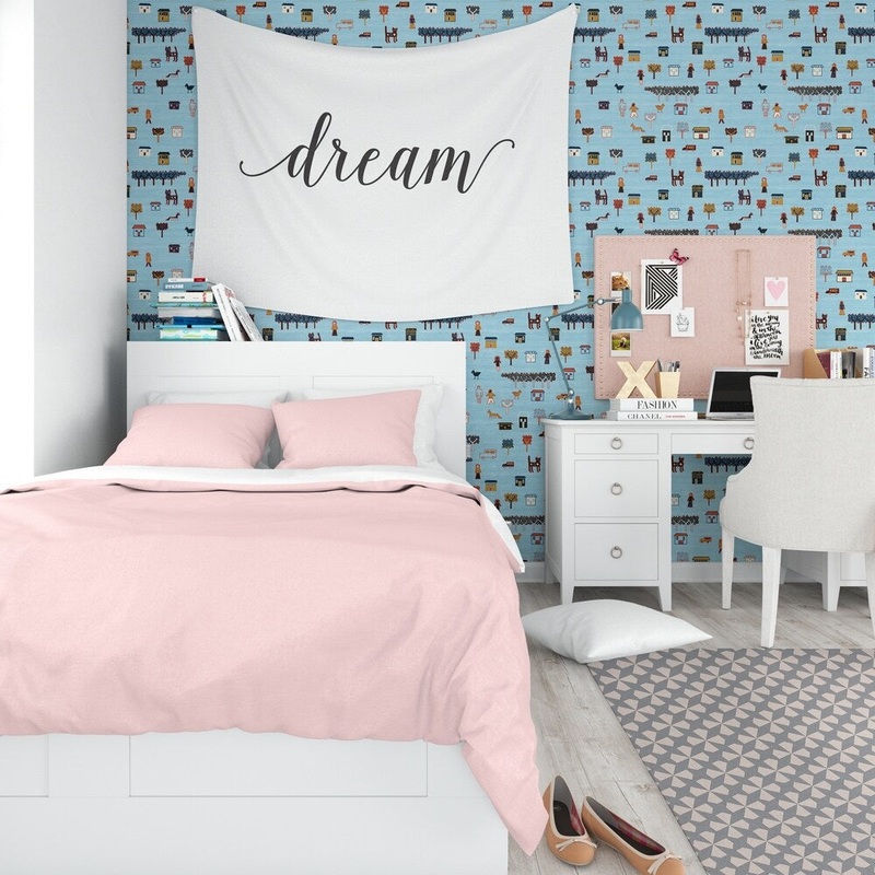 CITTA GABBEH BLUE Peel and Stick Wallpaper By Kavka Designs