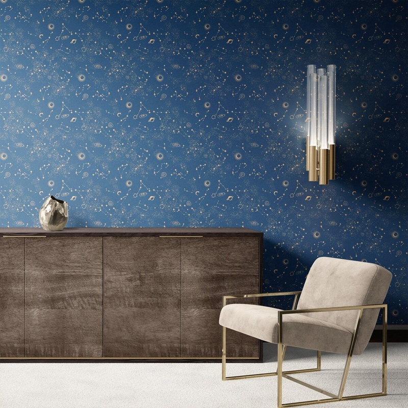 Constellations Pattern Removable Wallpaper, Universe Wall Cling