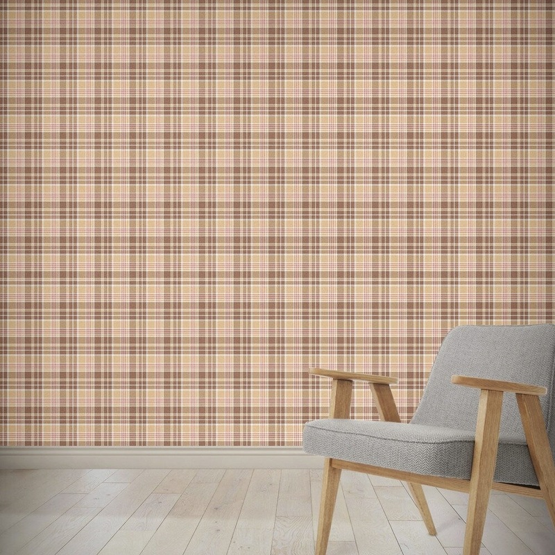 FALL NEUTRAL MENS PLAID Wallpaper By Kavka Designs - 24X48
