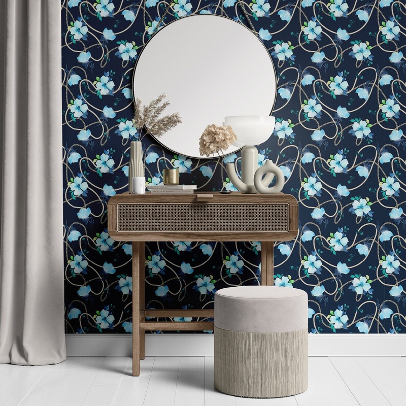 Flower Chain Peel and Stick Wallpaper