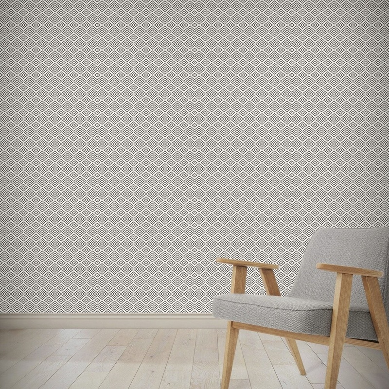 SUMATRA BLACK AND WHITE Wallpaper By Kavka Designs - 24X48