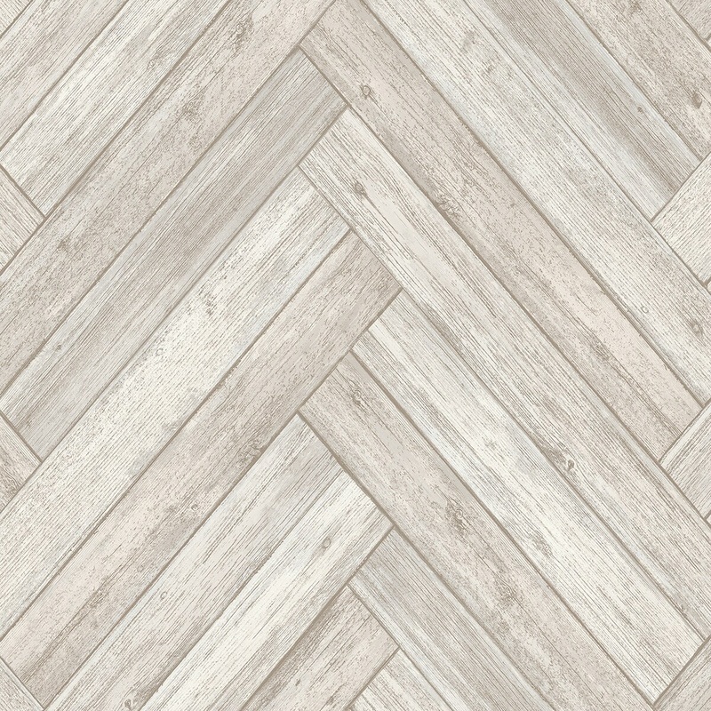 Surface Style Herringbone Wood Whitewash Peel & Stick Wallpaper - 20.5 in. W x 18 ft. L