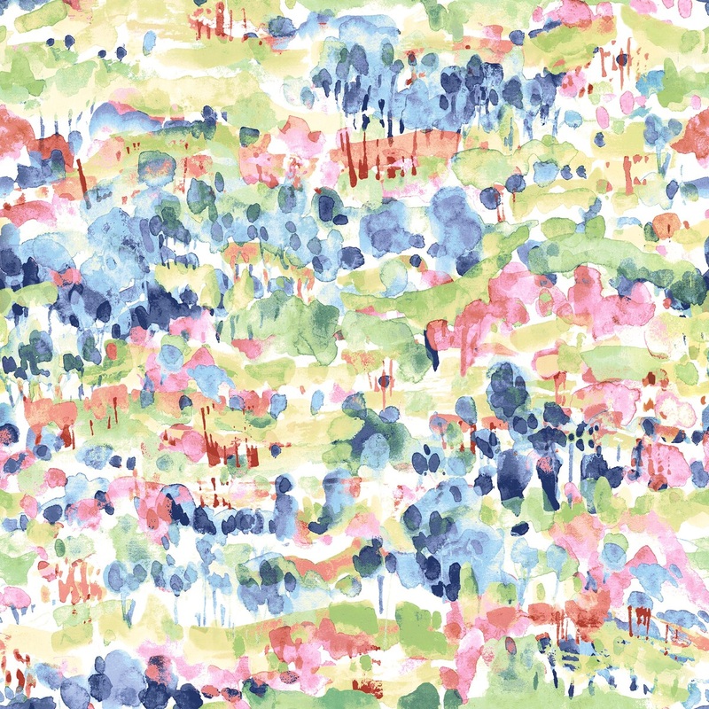 Surface Style Water Coloring Spring Peel and Stick Wallpaper - 20.5 in. W x 18 ft. L