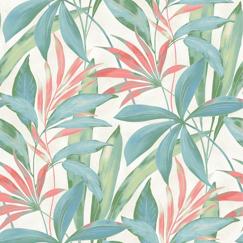 Tommy Bahama Buena Vista Coral Peel and Stick Wallpaper - 20.5 in. W x 18 ft. L