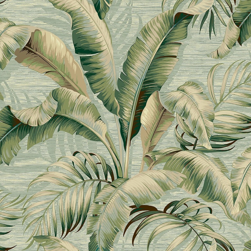 Tommy Bahama Palmiers Seamist Peel & Stick Wallpaper - 20.5 in. W x 18 ft. L
