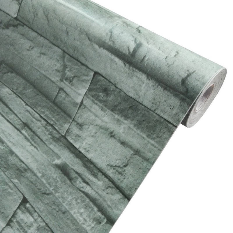 Vinyl Pre-pasted Waterproof Wallpaper Strippable Self-Adhesive Home Decor (Roll) for All Walls and The Ceiling, Brick Wood