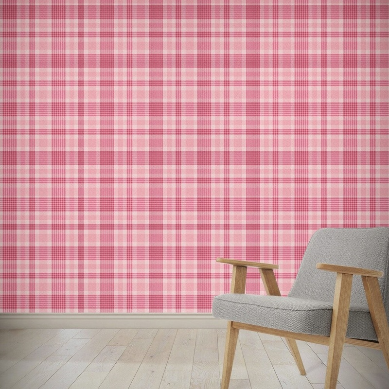 BE MINE LOVE PLAID Wallpaper By Kavka Designs - 24X48