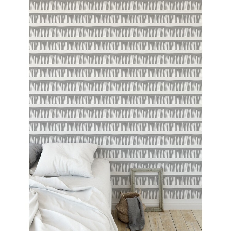 BLADES OF GRASS GREY Peel and Stick Wallpaper By Kavka Designs