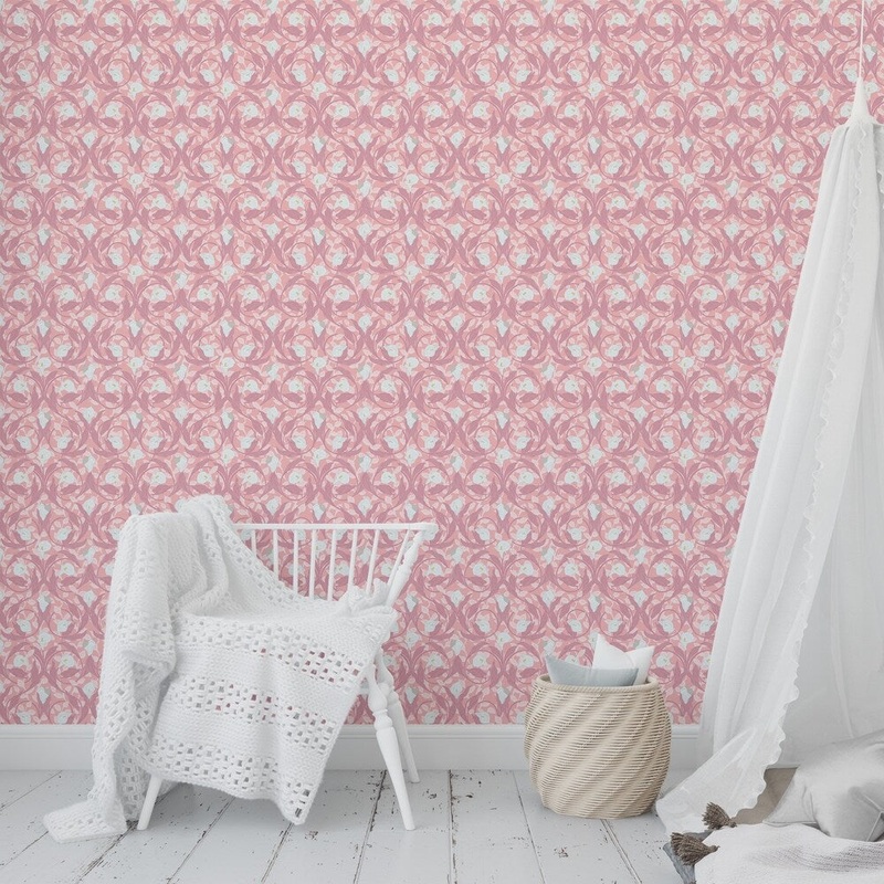 CALLA LILY FLORAL PINK Peel and Stick Wallpaper By Kavka Designs
