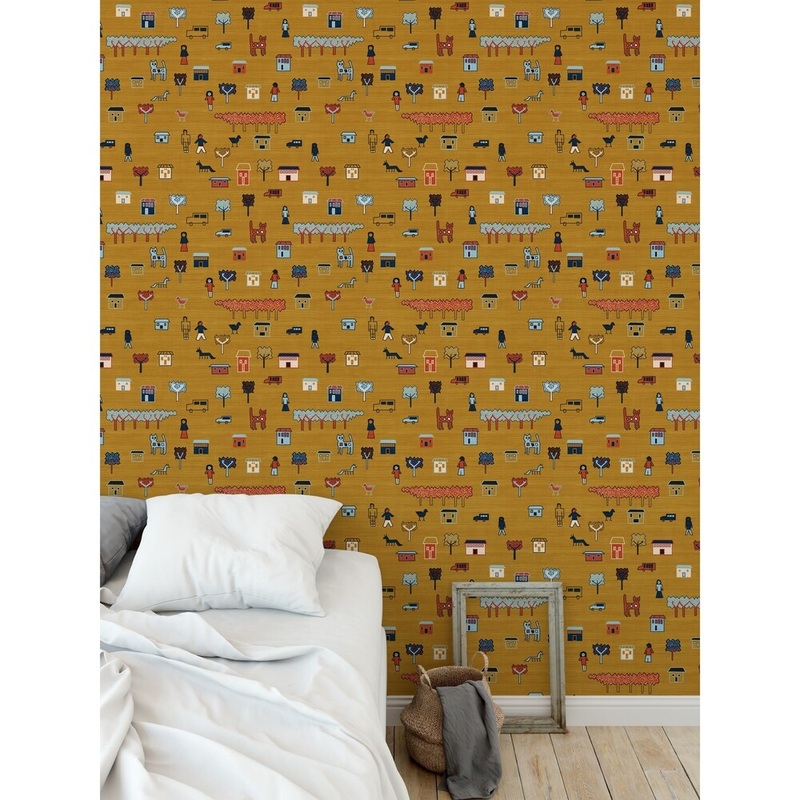 CITTA GABBEH YELLOW Peel and Stick Wallpaper By Kavka Designs