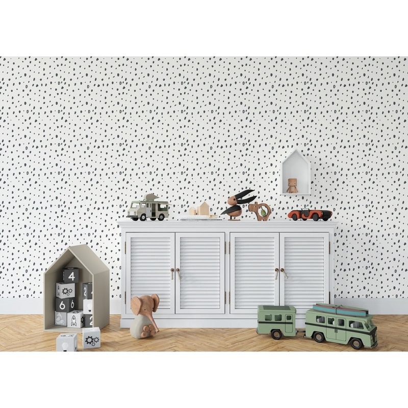 DAVID SMALL DOTS NAVY Wallpaper By Kavka Designs