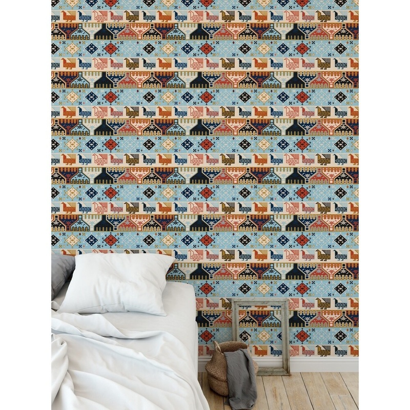 DENA LIGHT BLUE Peel and Stick Wallpaper By Kavka Designs