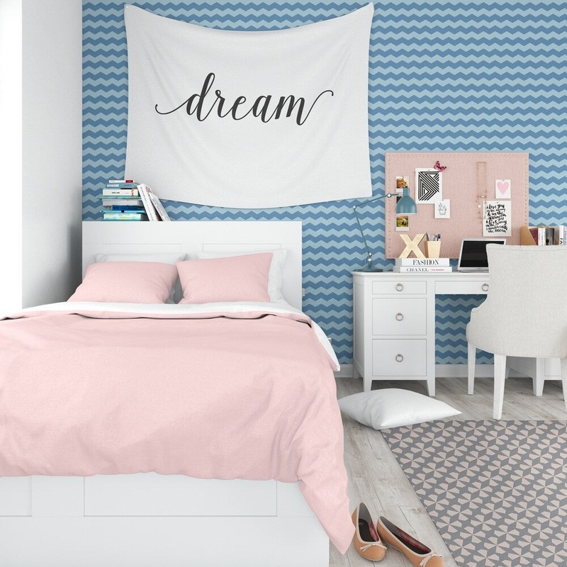ELLE Decor CHEV ROBINS EGG Peel and Stick Wallpaper By Kavka Designs