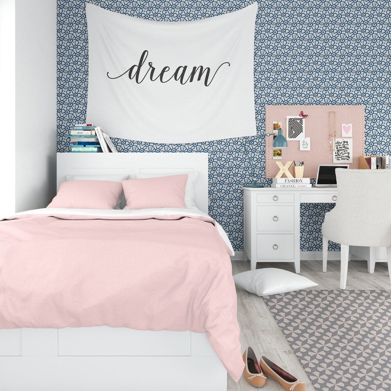 ELLE Decor DOODLE BLUE AND GREIGE Peel and Stick Wallpaper By Kavka Designs
