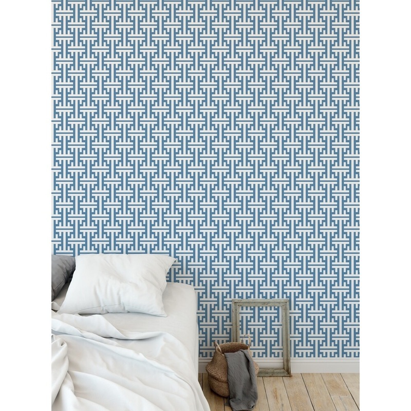 ELLE Decor HINGE ROBINS EGG Peel and Stick Wallpaper By Kavka Designs
