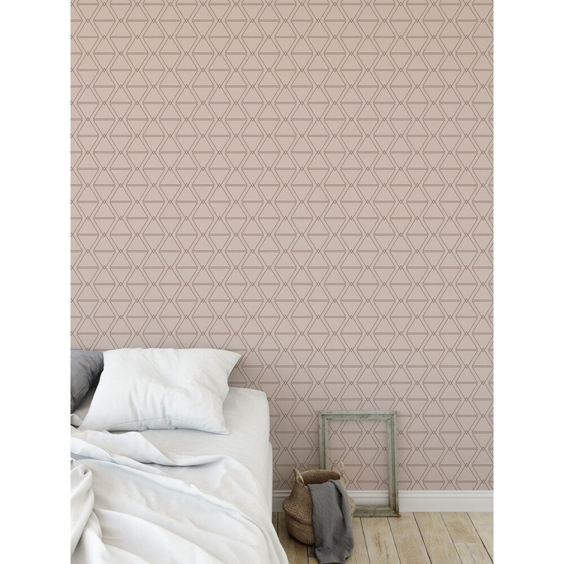 ELLE Decor ISOSCELES TAN Peel and Stick Wallpaper By Kavka Designs