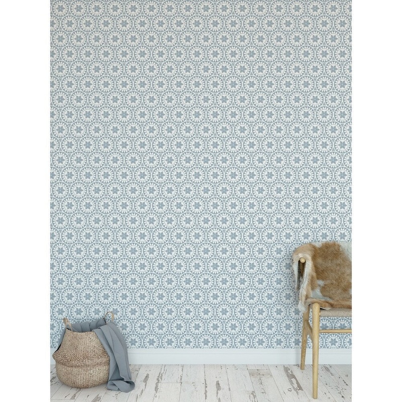 FREE SPIRIT BLUE Peel and Stick Wallpaper By Kavka Designs