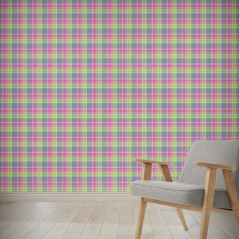 SPRING COLORS PLAID Wallpaper By Kavka Designs - 24X48