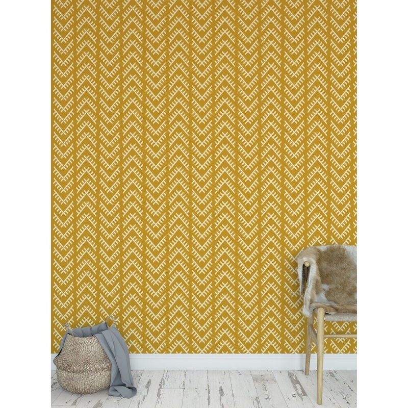 STITCHED ARROWS GOLD Peel and Stick Wallpaper By Kavka Designs