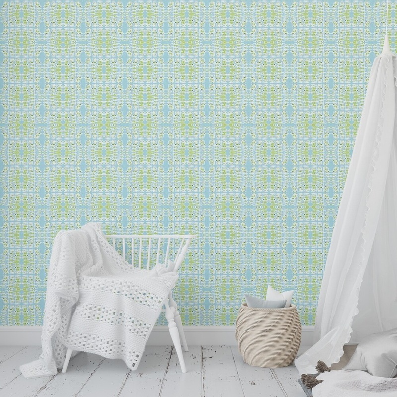 TRIBAL TILE BLUE Peel and Stick Wallpaper By Kavka Designs