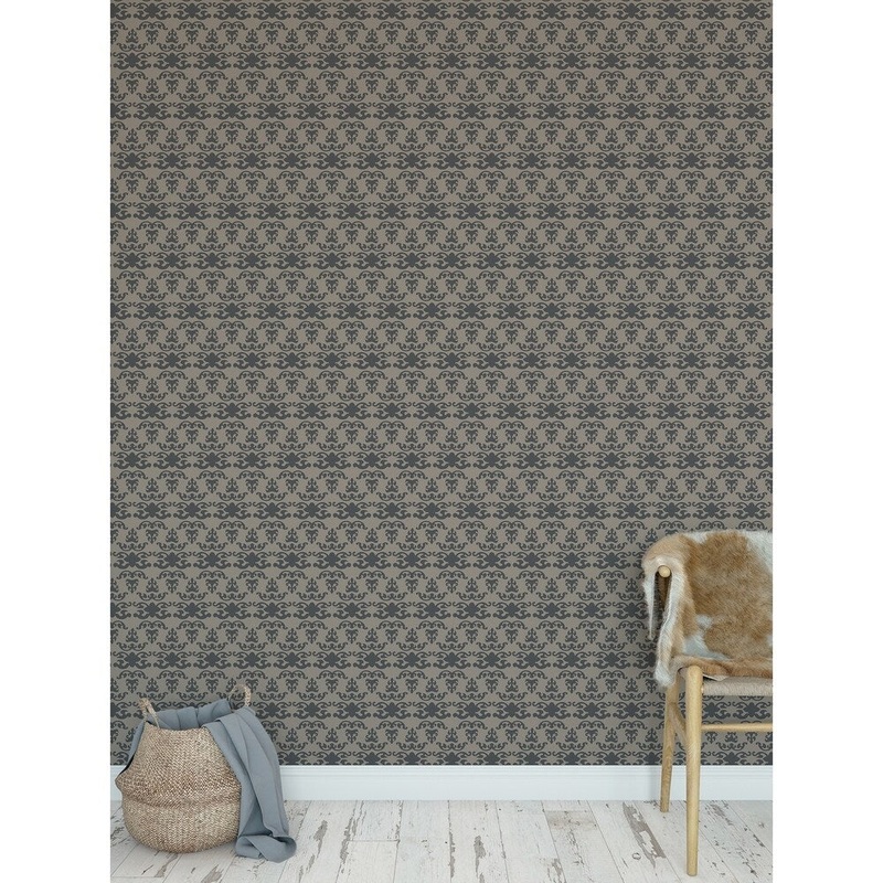 WAT CHARCOAL Peel and Stick Wallpaper By Kavka Designs