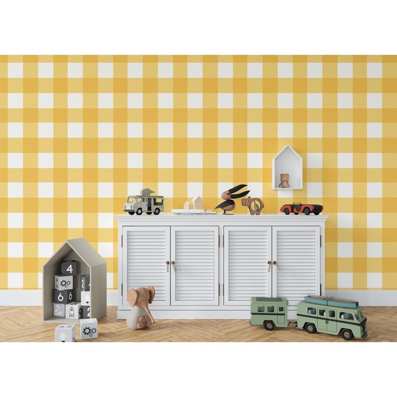 BARRETT BUFFALO CHECK YELLOW Wallpaper By Kavka Designs