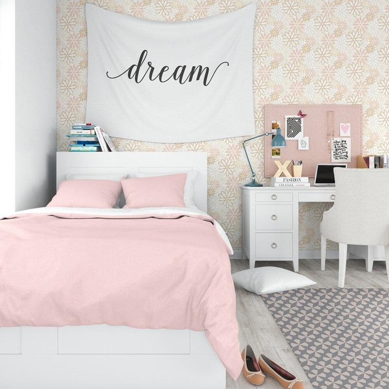 BEATNIK FLORAL BEIGE Peel and Stick Wallpaper By Kavka Designs