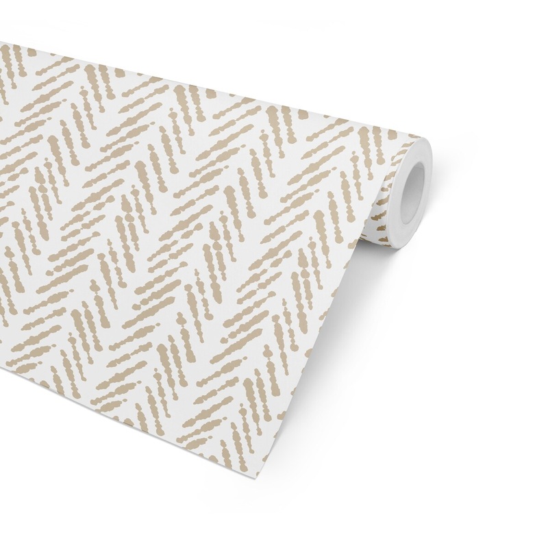 BOHOH HERRINGBONE Peel and Stick Wallpaper By Terri Ellis - 16'