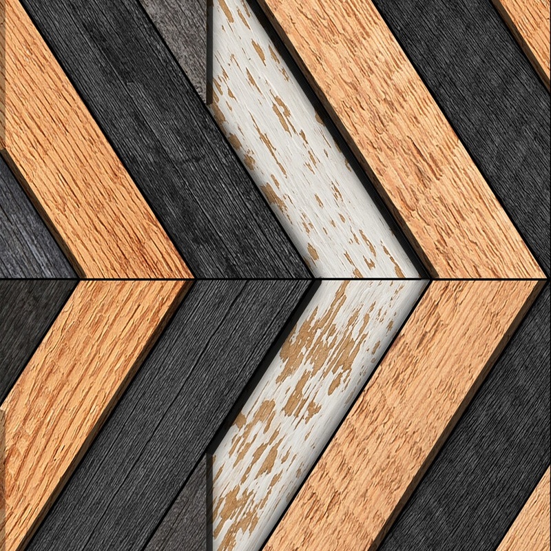 Dark Chevron Peel and Stick Wallpaper - Multi-Color - 0