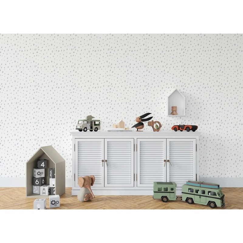 DAVID SMALL DOTS GREY Wallpaper By Kavka Designs