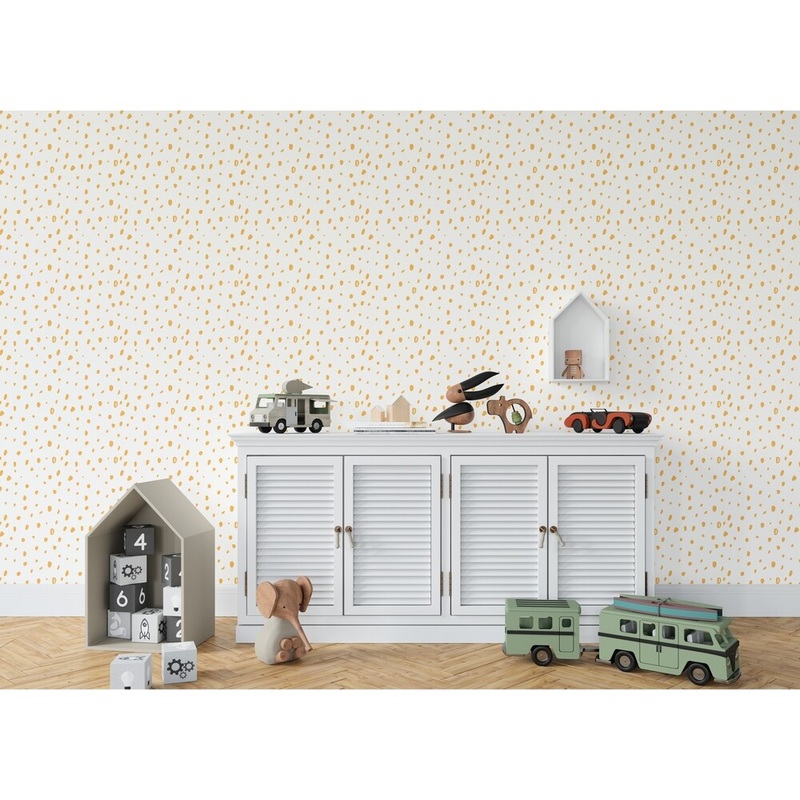 DAVID SMALL DOTS ORANGE Wallpaper By Kavka Designs