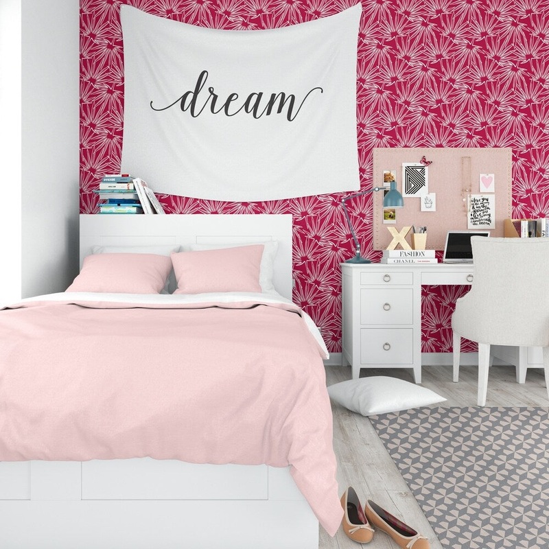 ELLE Decor FAN RED Peel and Stick Wallpaper By Kavka Designs