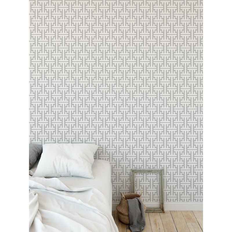 ELLE Decor HINGE GREY Peel and Stick Wallpaper By Kavka Designs