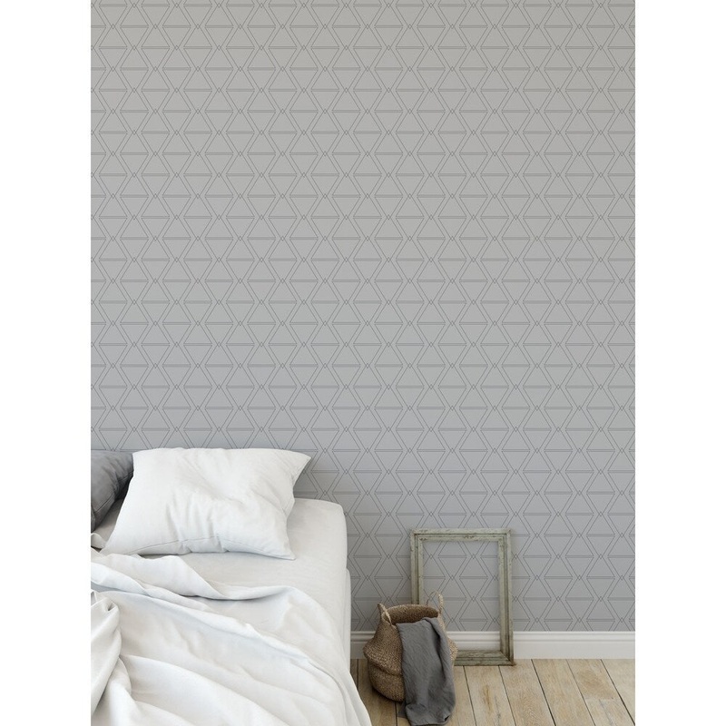 ELLE Decor ISOSCELES GREY Peel and Stick Wallpaper By Kavka Designs