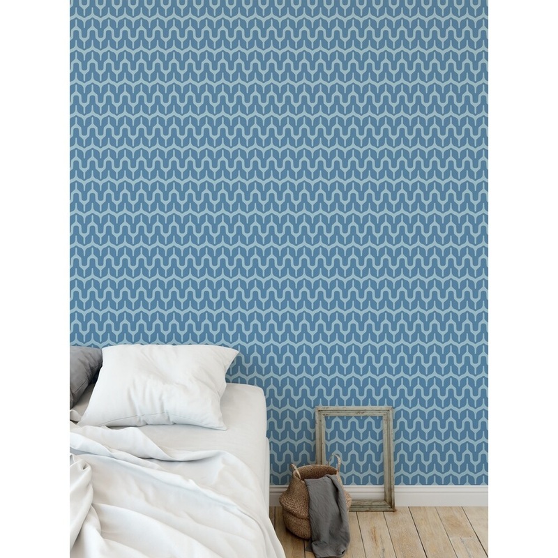 ELLE Decor MARIA BLUE Peel and Stick Wallpaper By Kavka Designs