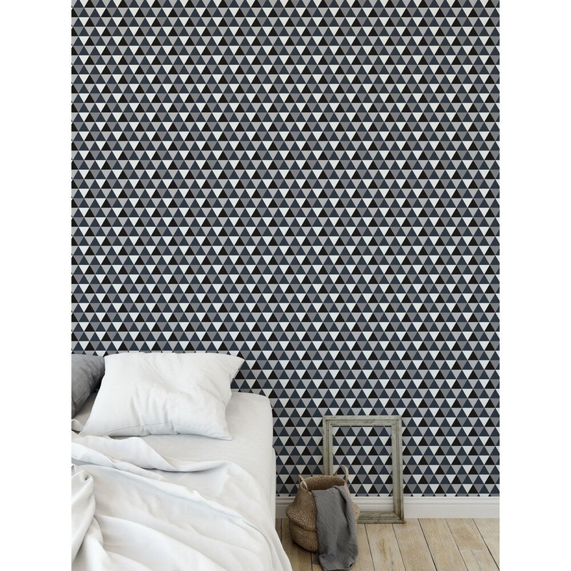 ELLE Decor PRISM GREY Peel and Stick Wallpaper By Kavka Designs