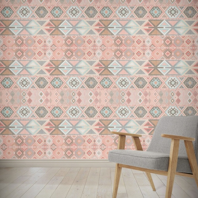 AZTEC TRIBAL PINK Wallpaper By Kavka Designs - N/A