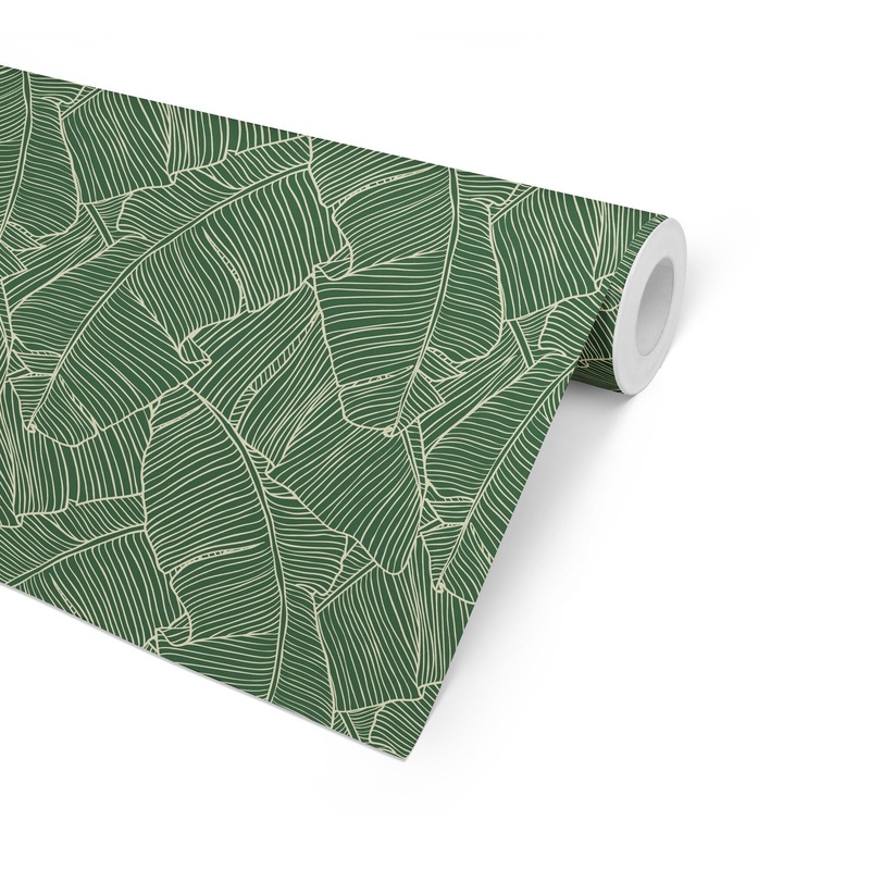 BANANA LEAF Peel and Stick Wallpaper By Terri Ellis - 16'