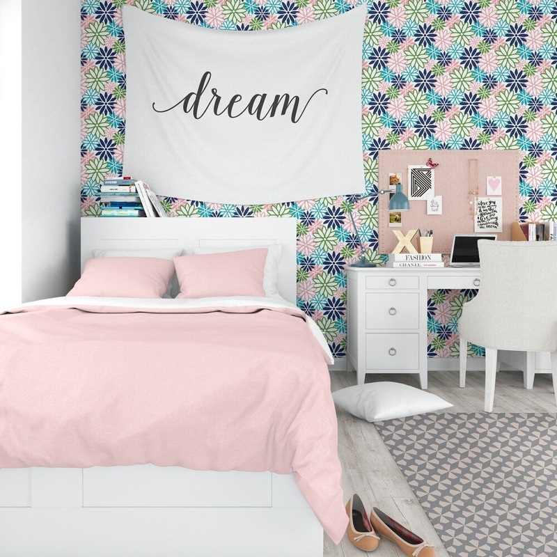 BEATNIK FLORAL PASTEL Peel and Stick Wallpaper By Kavka Designs