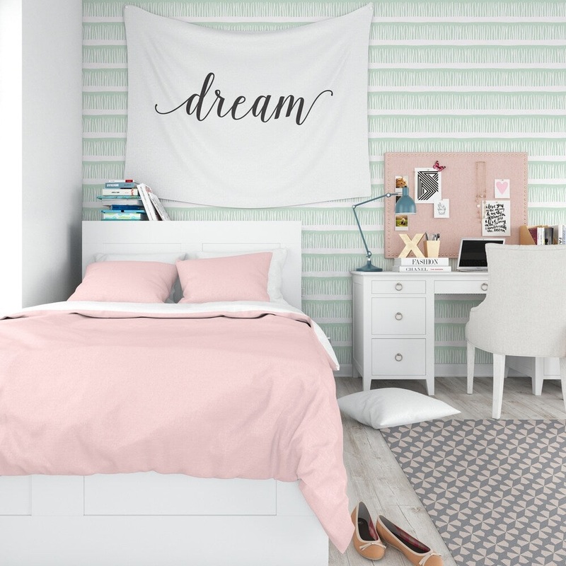 BLADES OF GRASS MINT Peel and Stick Wallpaper By Kavka Designs